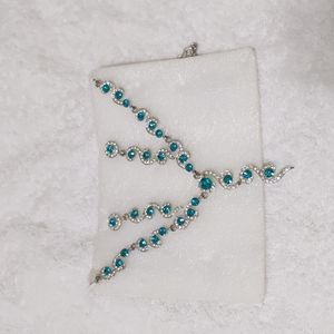 Blue and Silver Indian Jewelry Set